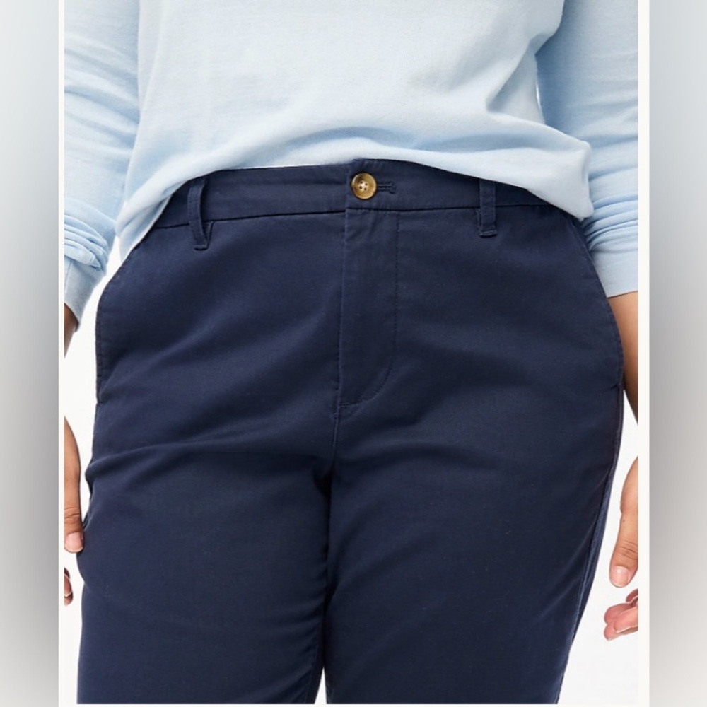 J Crew High-rise girlfriend chino pant - navy - size 12 - Picture 5 of 8